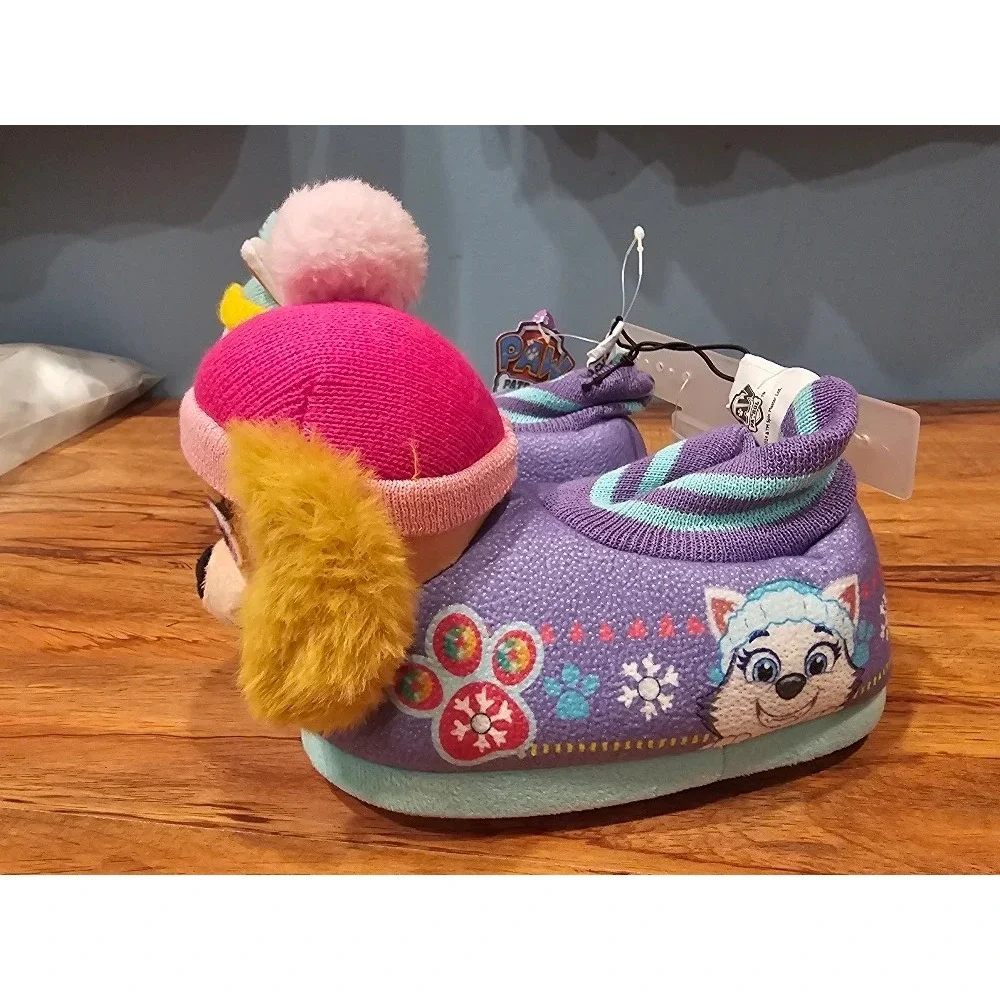 Nickelodeon Girls' Paw Patrol Slippers - Purple, Size 9/10 Toddler